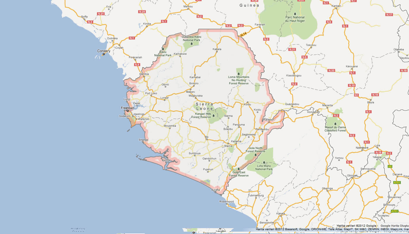 karte von Sierra Leone